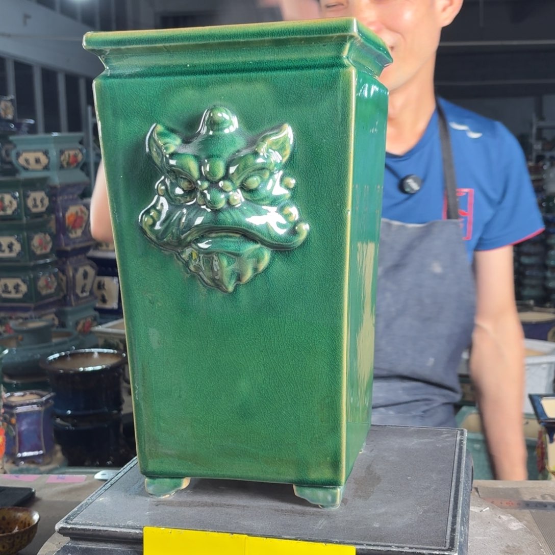 一风堂石湾花盆 内17高37微瑕泥子