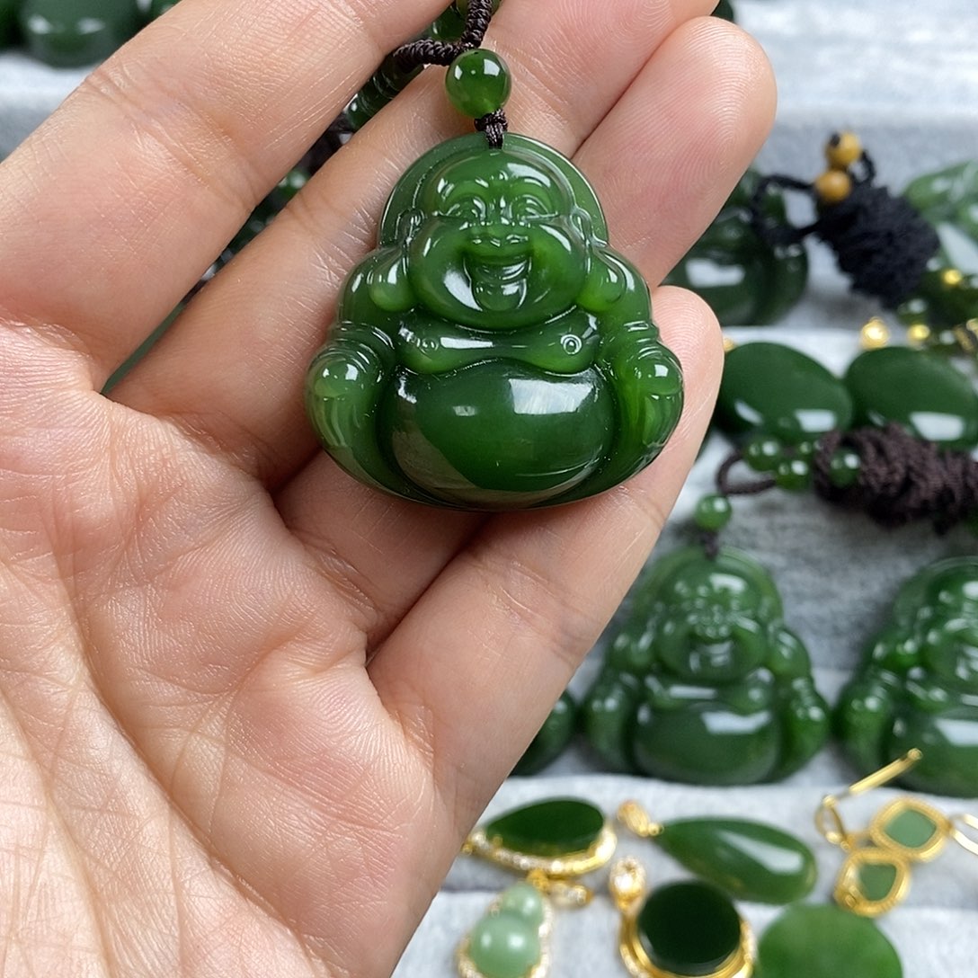 和田玉（碧玉）未镶嵌颈饰35mm