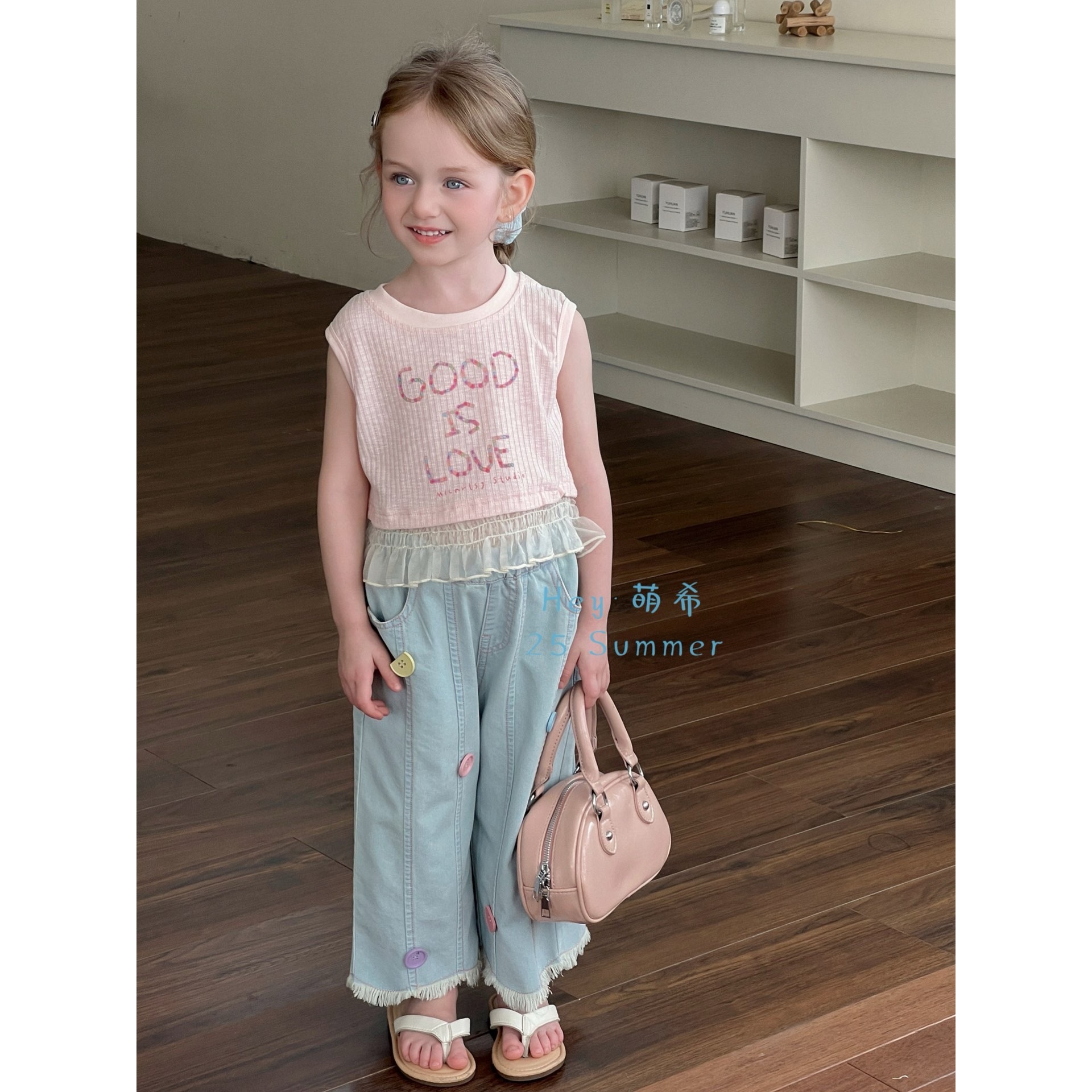 萌希·25夏~韩版上衣M968（粉色）