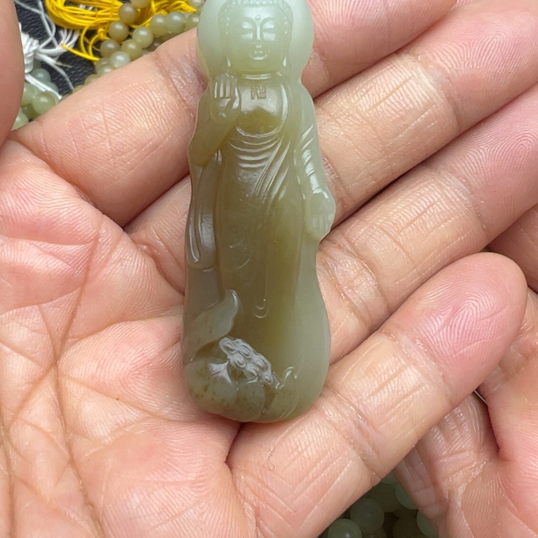 和田玉（糖玉）未镶嵌吊坠(不含链)