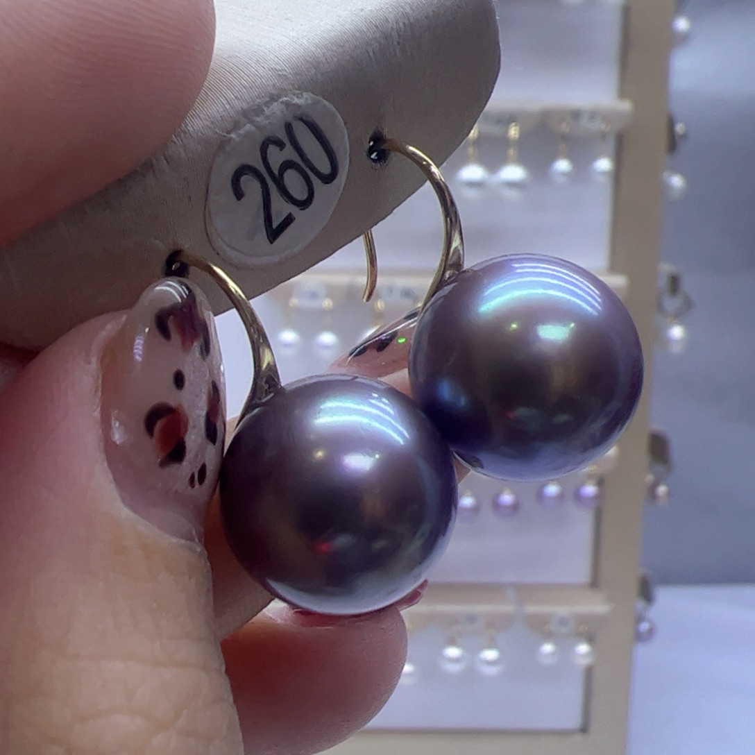 淡水珍珠耳饰18K金镶嵌