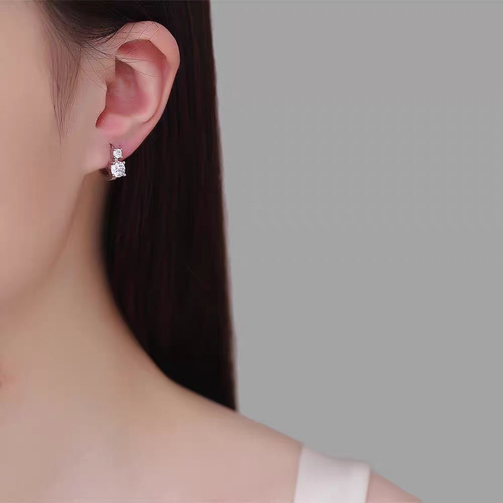 《高端定制》双子星耳扣 0.50ct