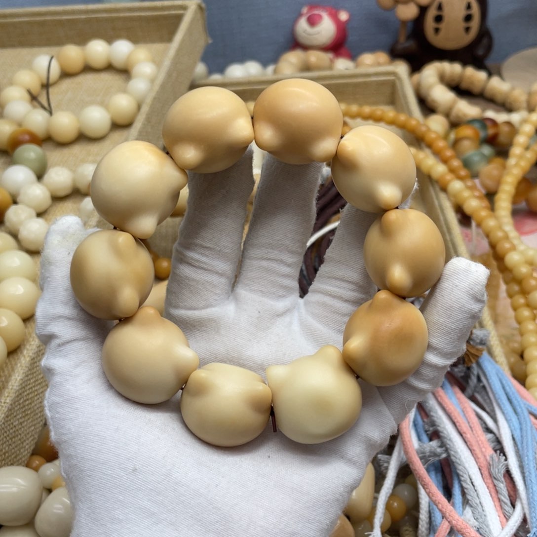 菩提根/象牙果吊坠26+干磨瑕疵牙果猫头288