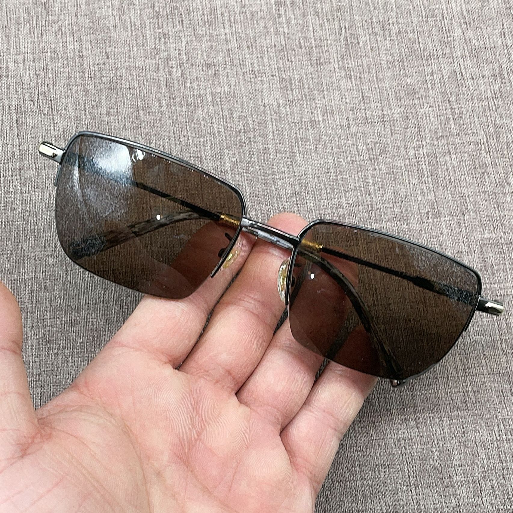 高档半框800弯水晶石头眼镜清凉护目开车太阳镜正品老石头墨镜