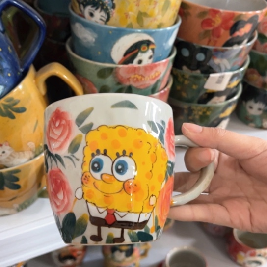 瓦当景德镇釉下手绘陶瓷 