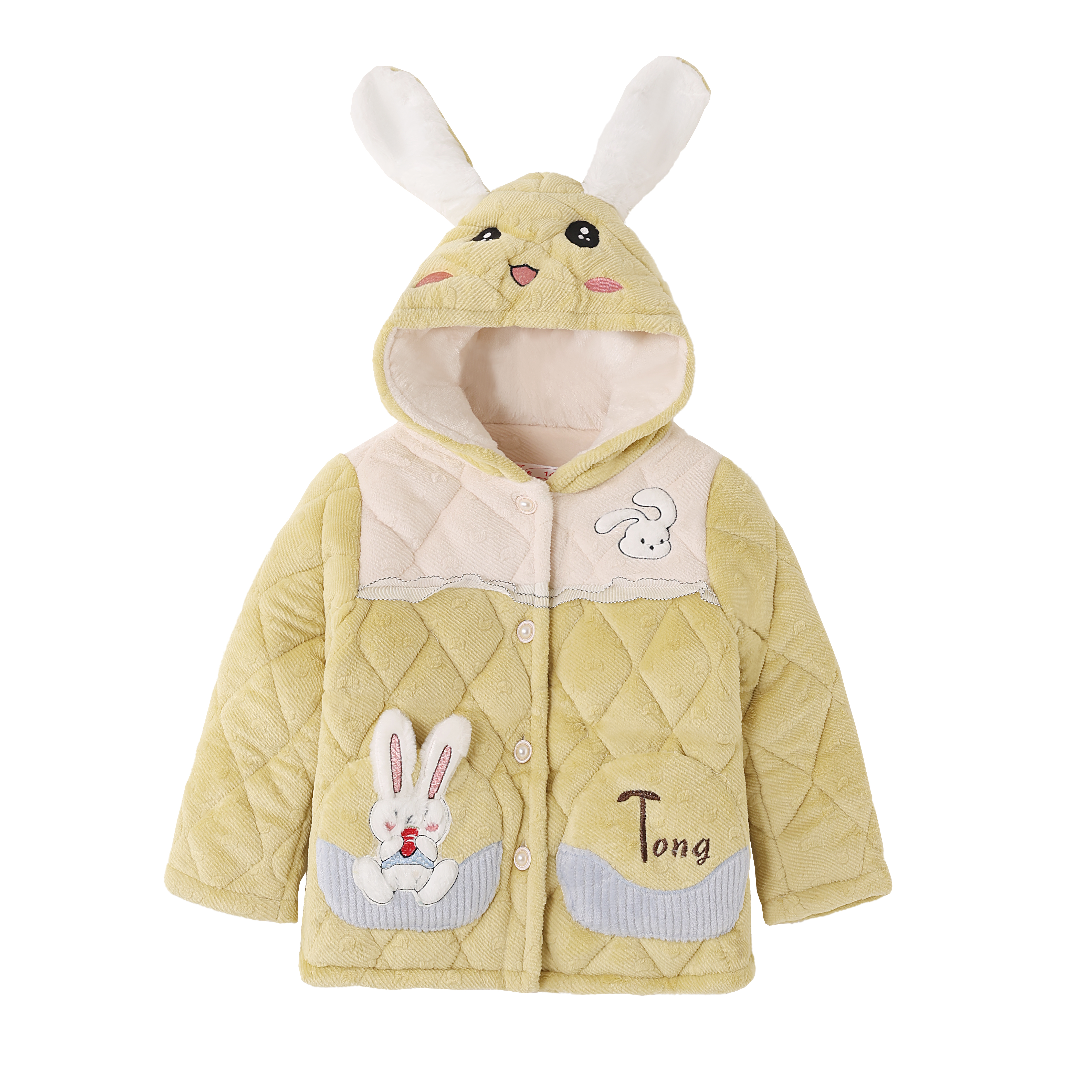 【0248小兔】女童家居服套装加绒睡衣三层加厚女童家居服女童装