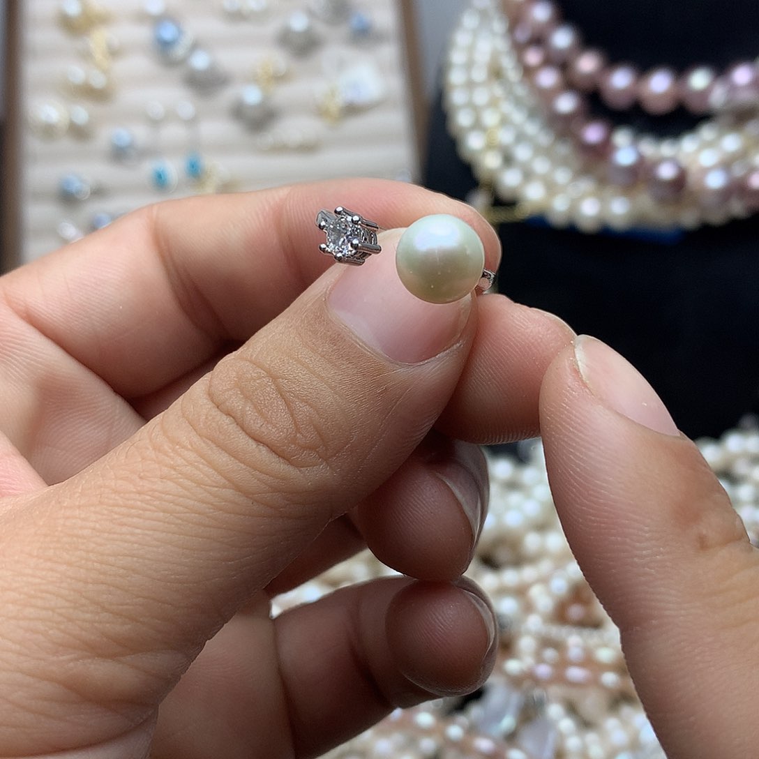淡水珍珠8-9未镶嵌d42戒指