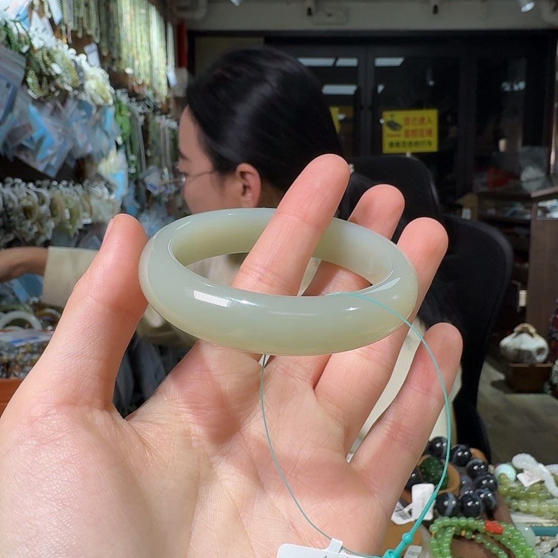 和田玉未镶嵌颈饰53.5