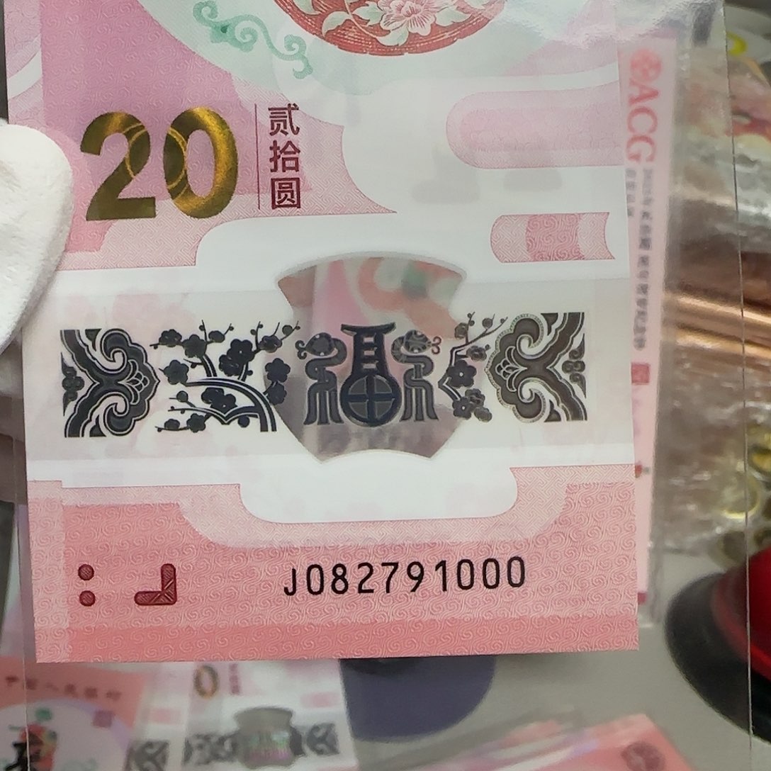 塑料2025年蛇年纪念钞豹子尾