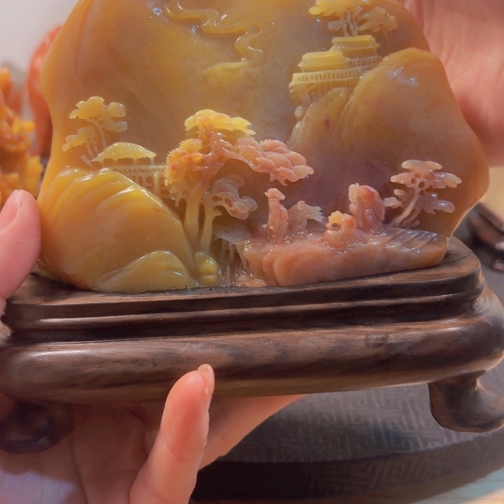 寿山石富贵山居图