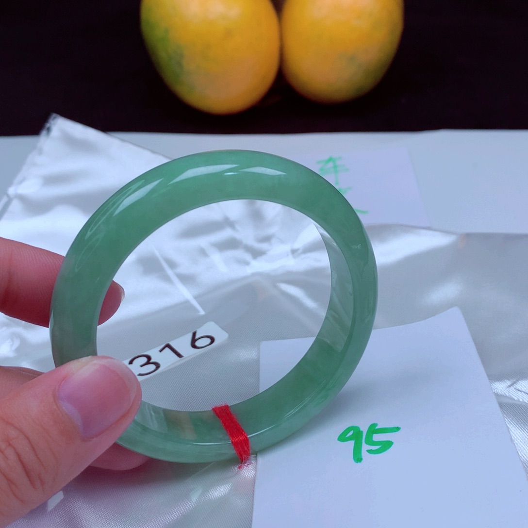 未镶嵌手镯翡翠缅甸天然A货翡翠手镯54.6