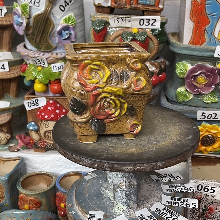 粗陶材质多肉花盆