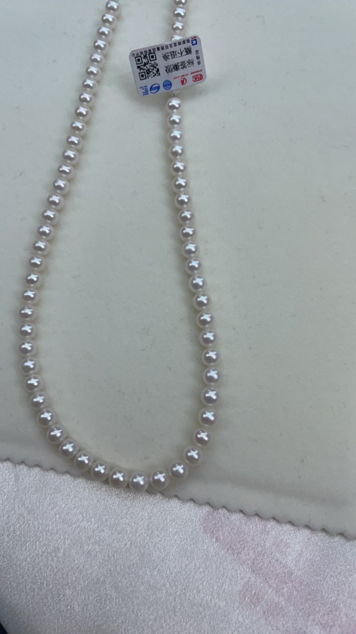 6/6.5白透粉干净项链