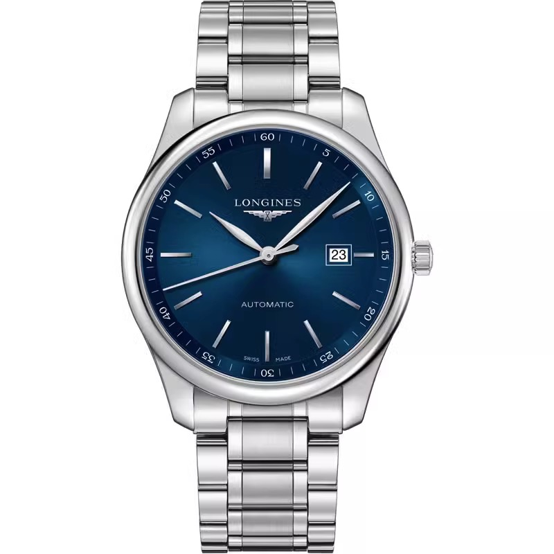 99新 Longines/浪琴 名匠893/机械/蓝盘条丁/表径42mm/男士腕表