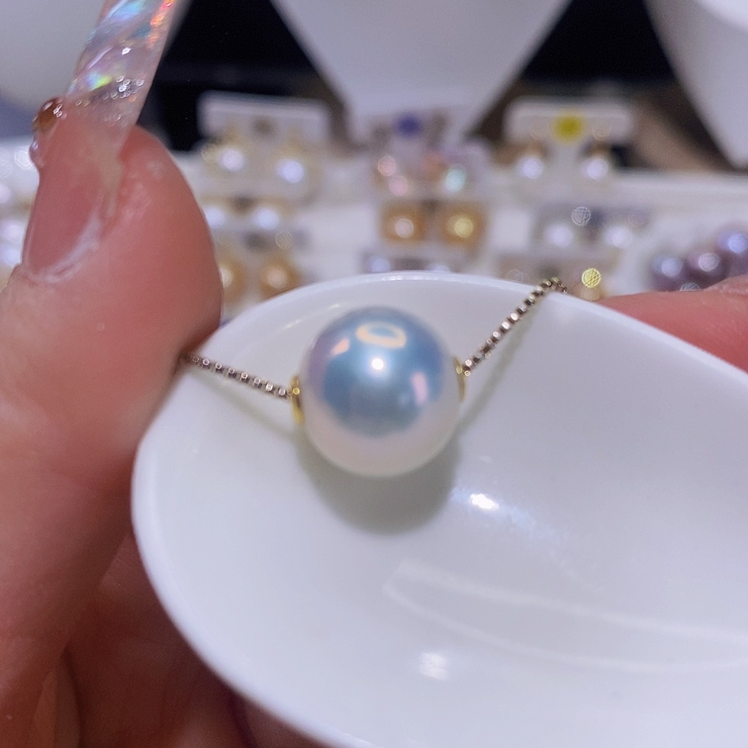 淡水珍珠颈饰银S925镶嵌