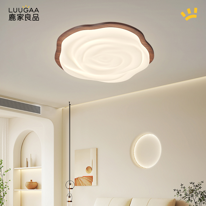 鹿家良品云朵艺光卧室吸顶灯具中古奶油风现代简约创意2025新款