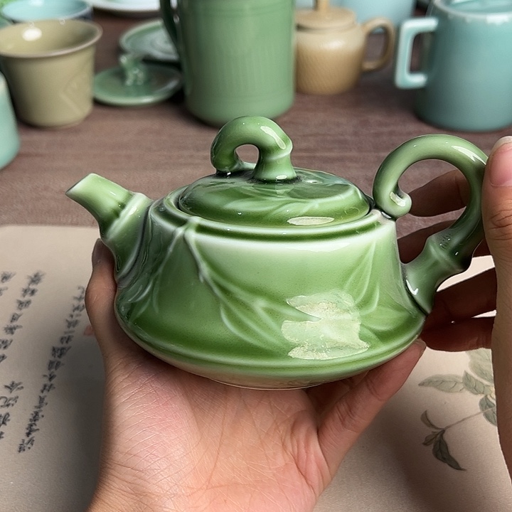 龙泉云间青瓷小米茶器