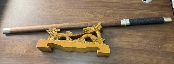 花纹钢木语唐横刀复古设计冷兵器收藏未开刃