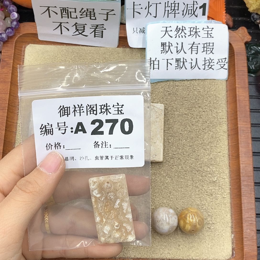 硅化珊瑚（珊瑚玉）颈饰未镶嵌用****2