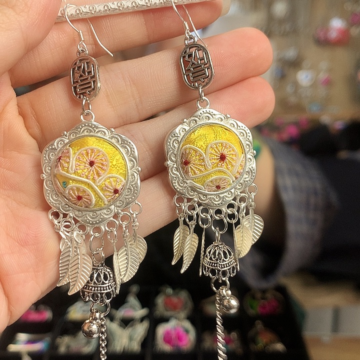 锆石纯铜合金耳环