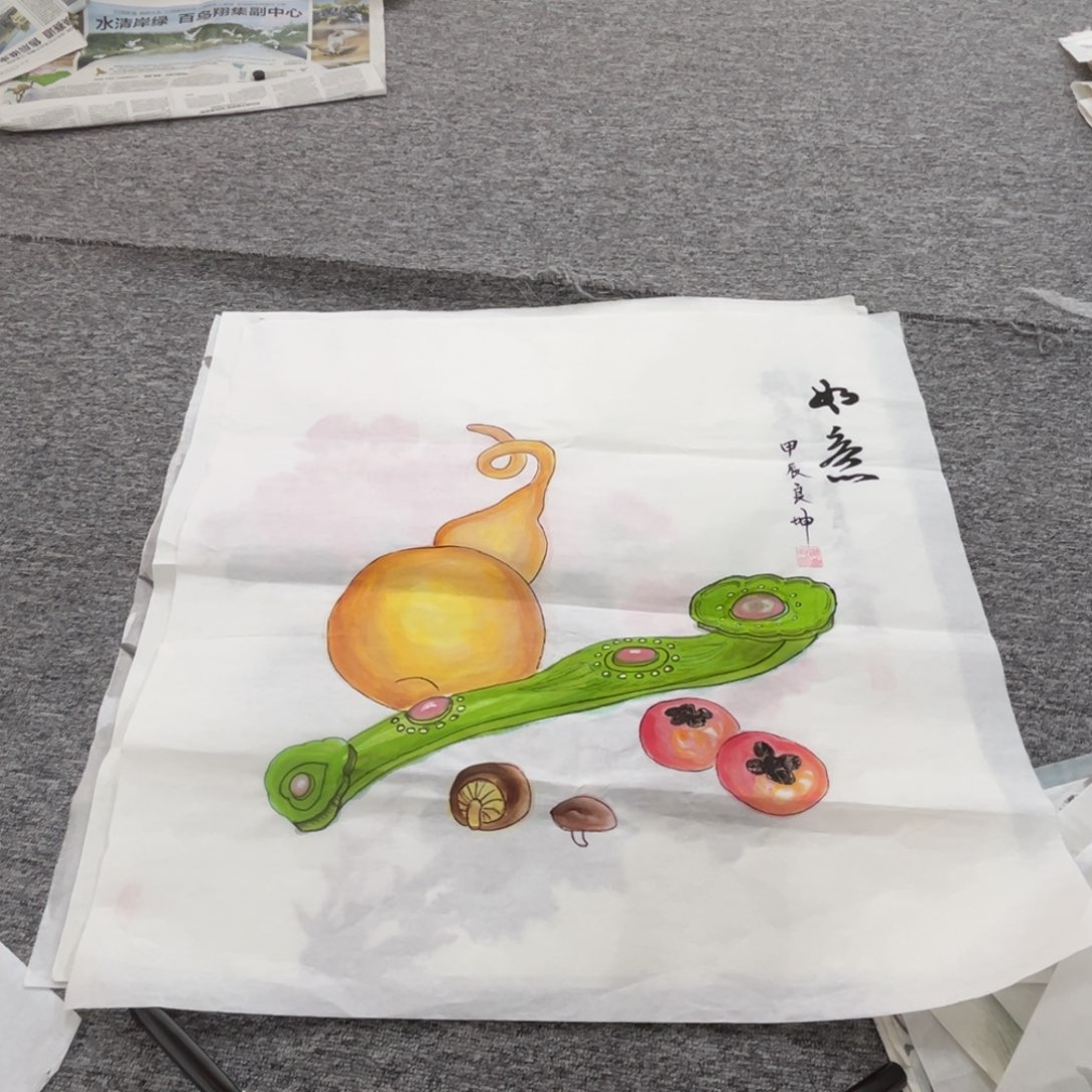 国画崔良坤老师四尺斗方