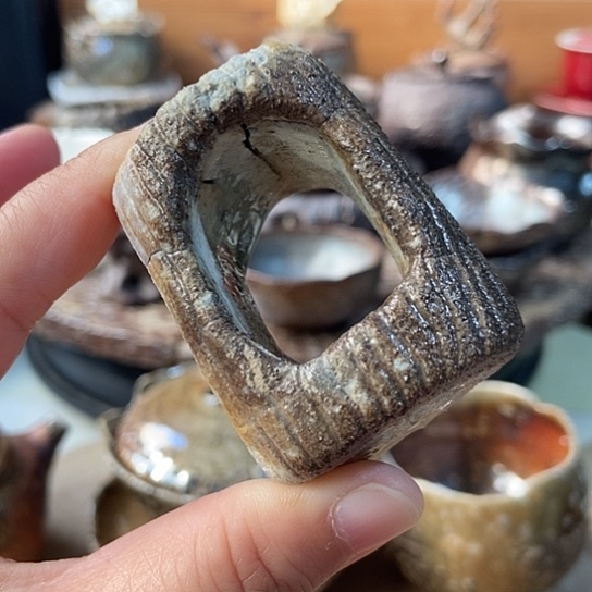 杯盖置柴烧裸烧手作品