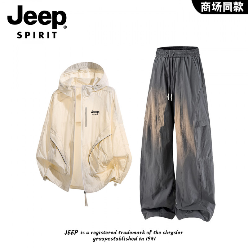 JEEP吉普户外夏季2026新款防晒衣裤子套装速干透气防紫外线两件套