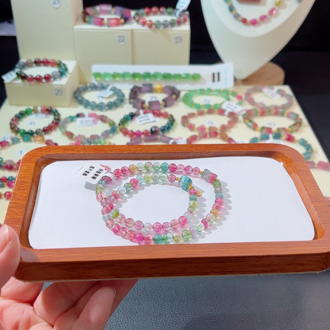 18K金镶嵌手串碧玺手串