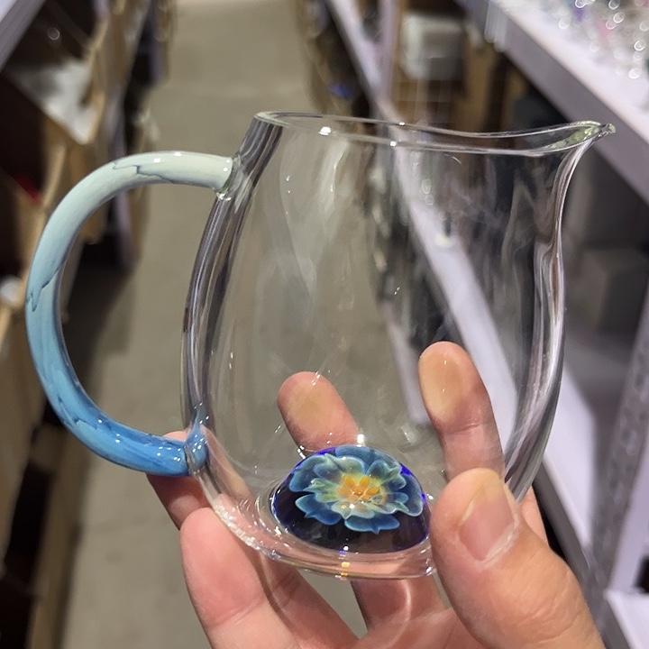 蓝玛瑙蓝花澄然公道杯