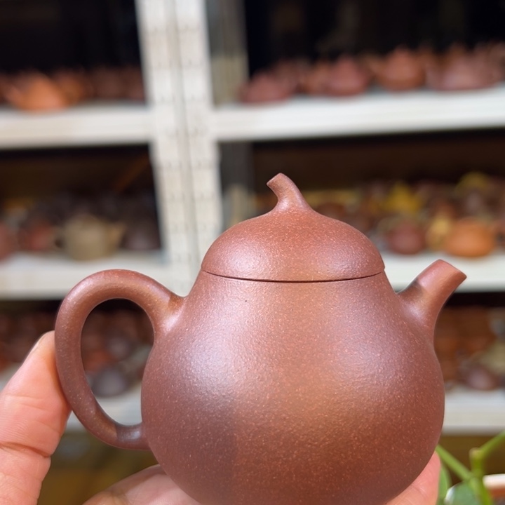 茶壶紫砂紫泥茄瓜150cc
