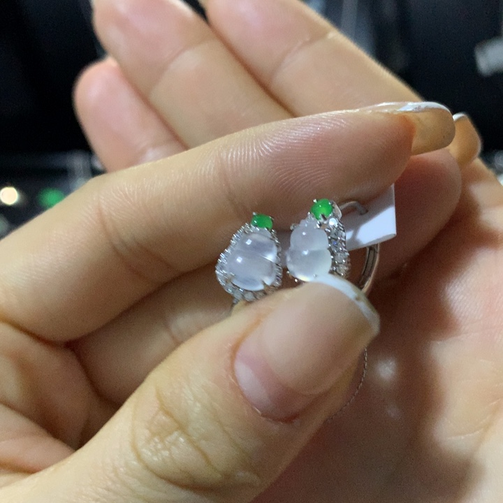 翡翠银S925镶嵌戒指
