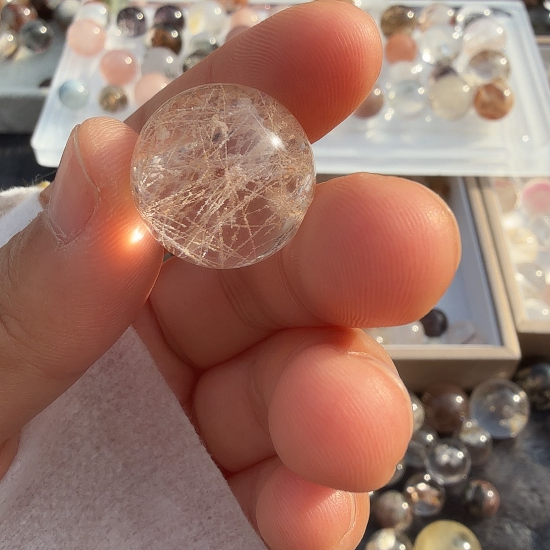 c***e珠宝半成品水晶未镶嵌穿发19.4