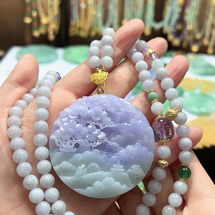 翡翠颈饰未镶嵌吊坠