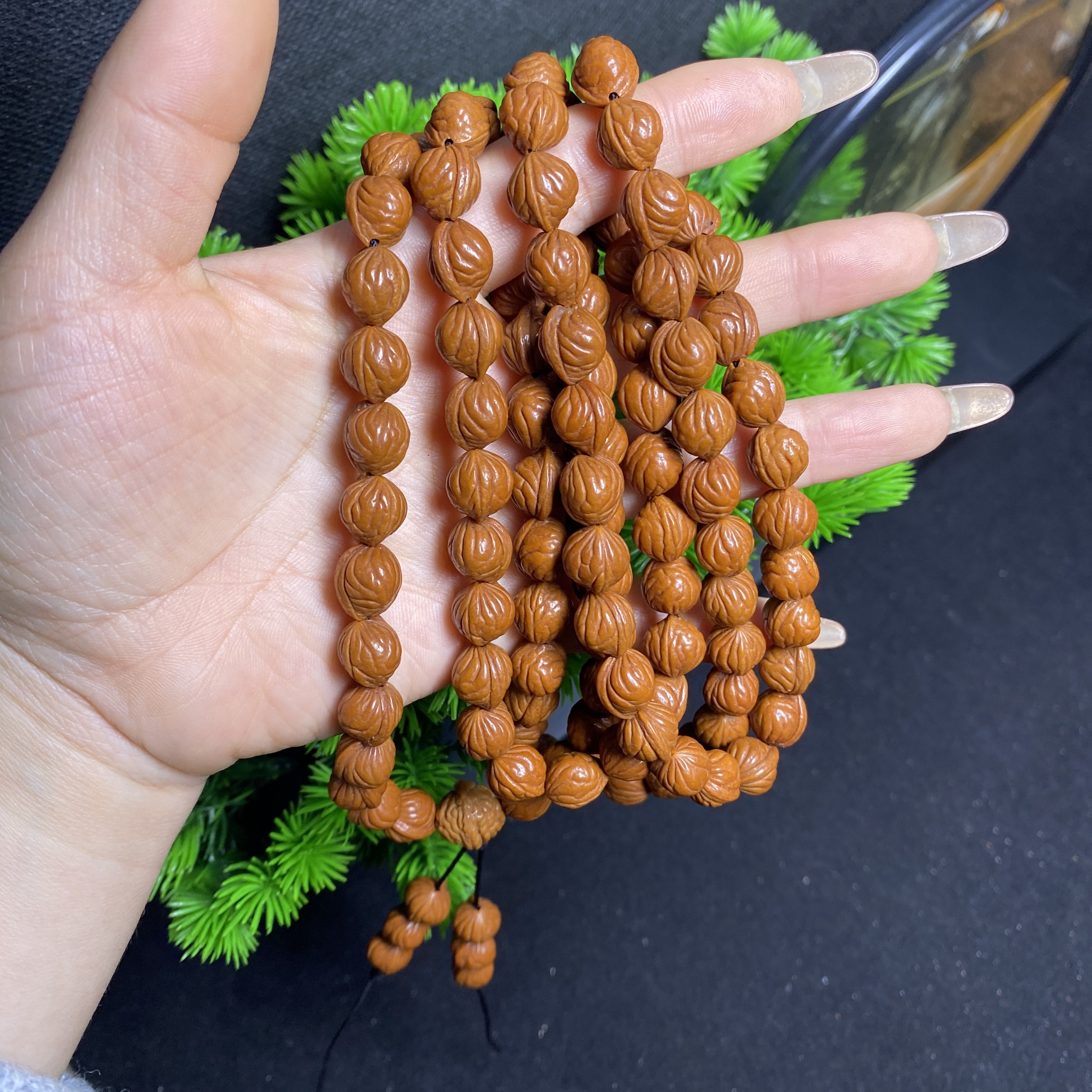 秦岭野生龙纹桃核玉龙脊，小奶豆脖挂
