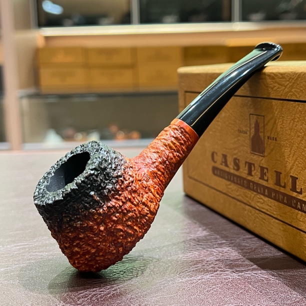 意大利卡斯特罗老海盐系列2k渐变手工石楠木烟斗内径19斗深27.7