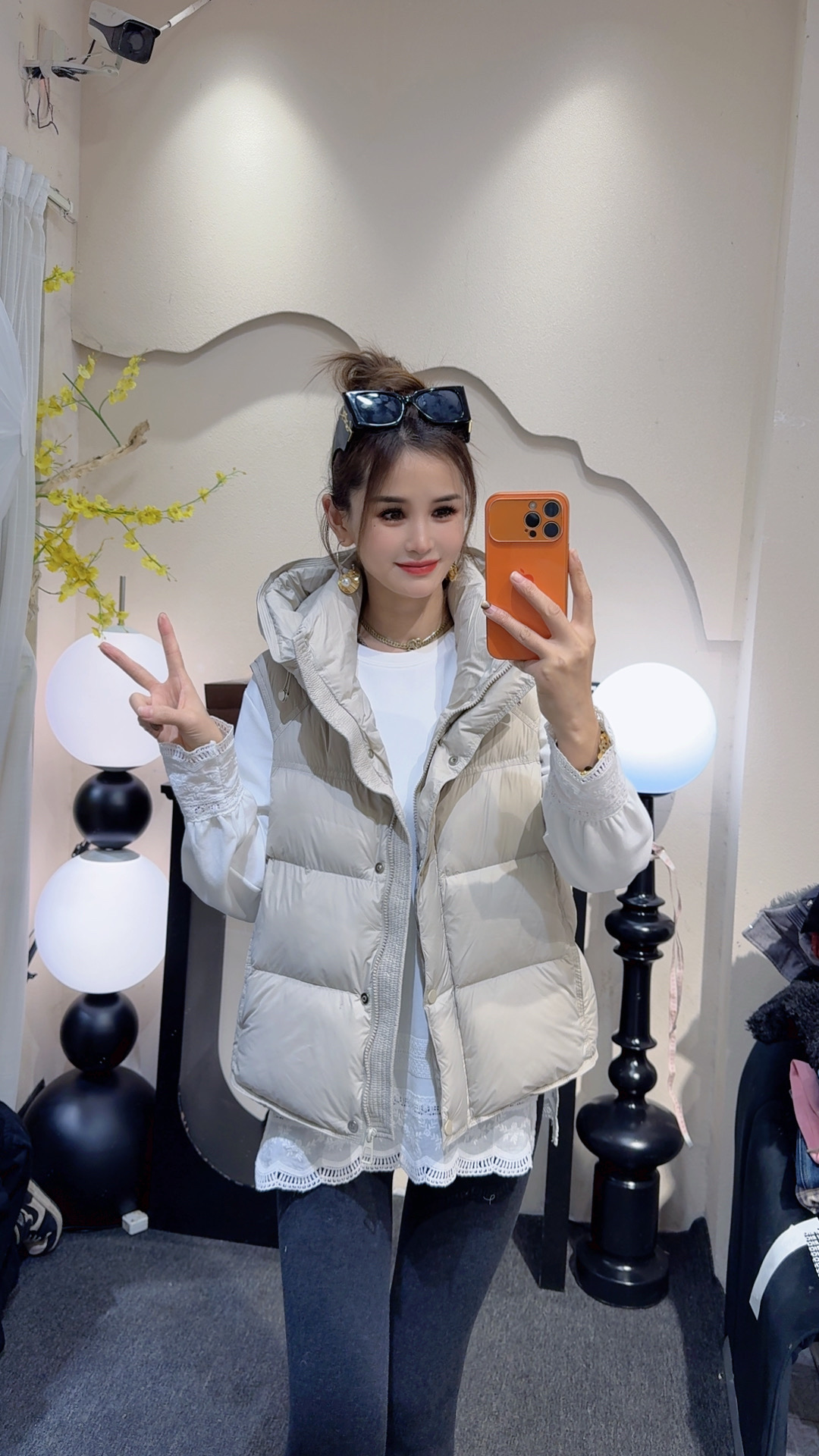 小倩女装 工字型款工装风连帽冬季休闲厚款时尚百搭立领马夹