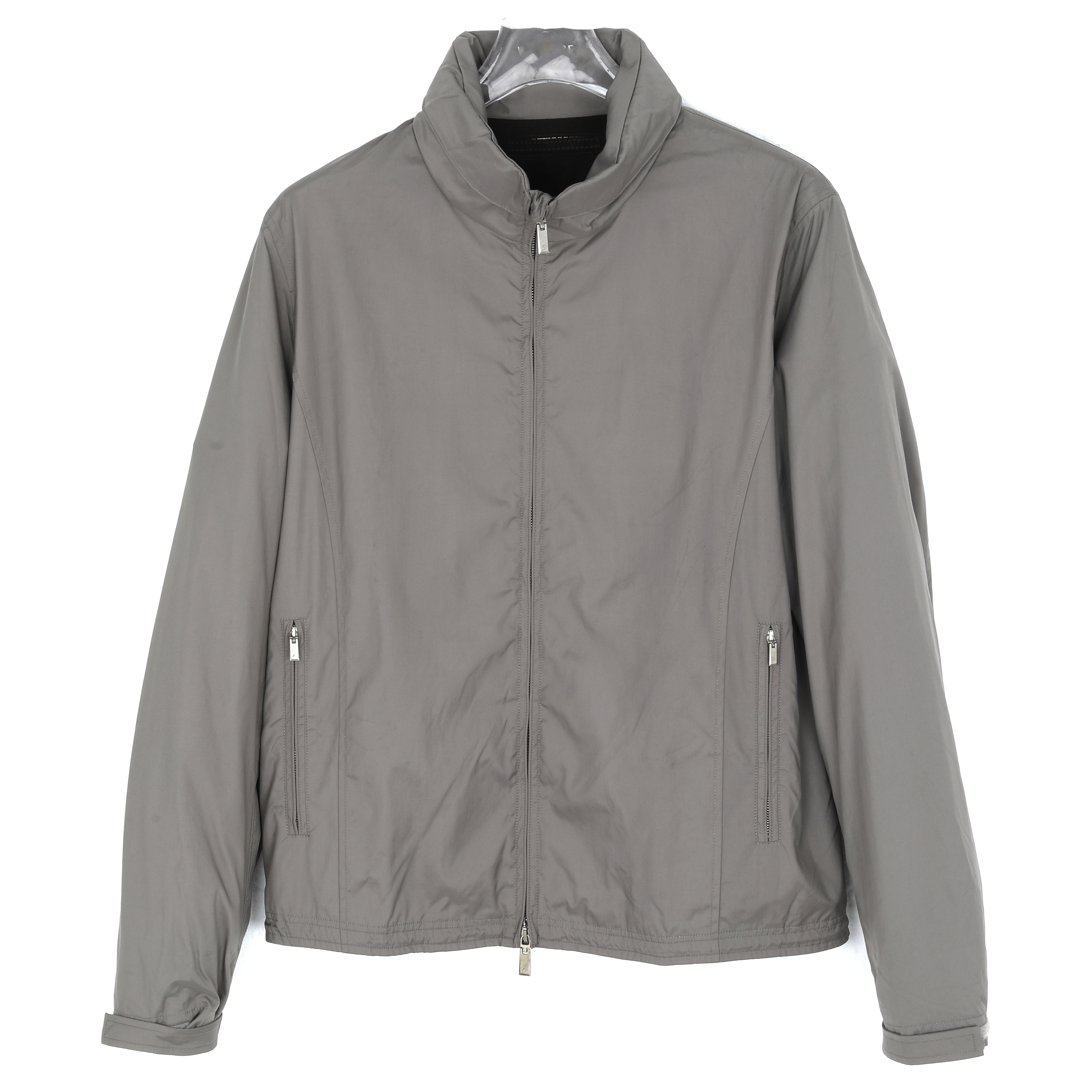 康纳利Canali 男士短版简约休闲立领拉链款夹克外套KW8314O40187