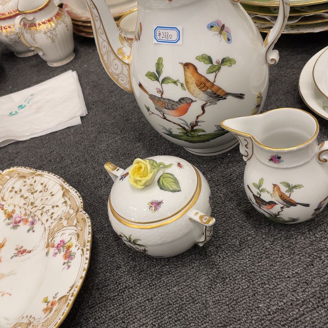 瓷片中古赫伦壶糖奶