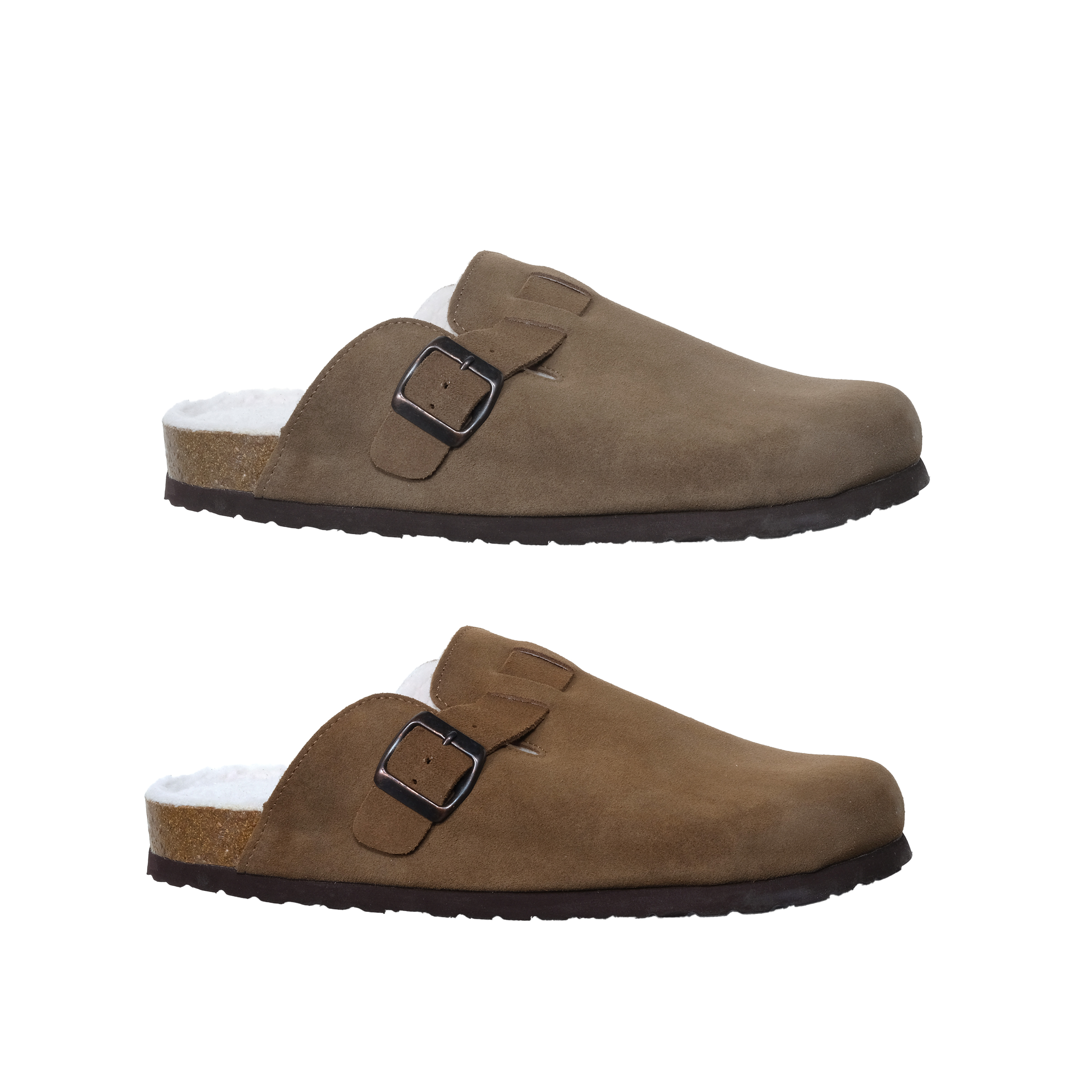 休闲百搭复古真皮包头软底时尚外穿情侣鞋