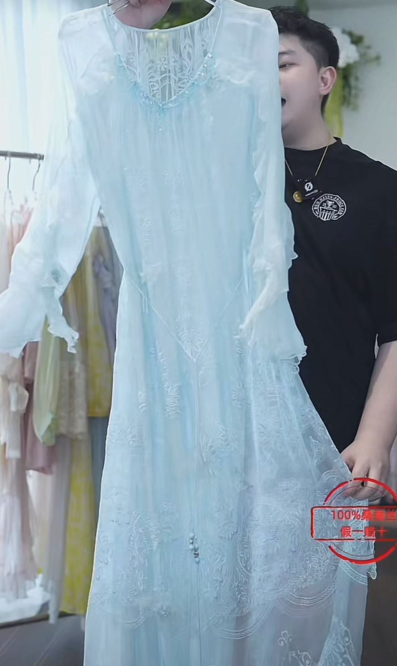 百分100桑蚕丝连衣裙HFQY25028