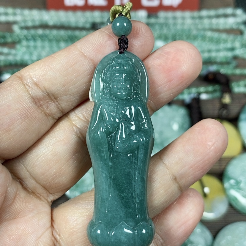 【闪购商品】翡翠颈饰未镶嵌玉吊坠翡翠玉站观音