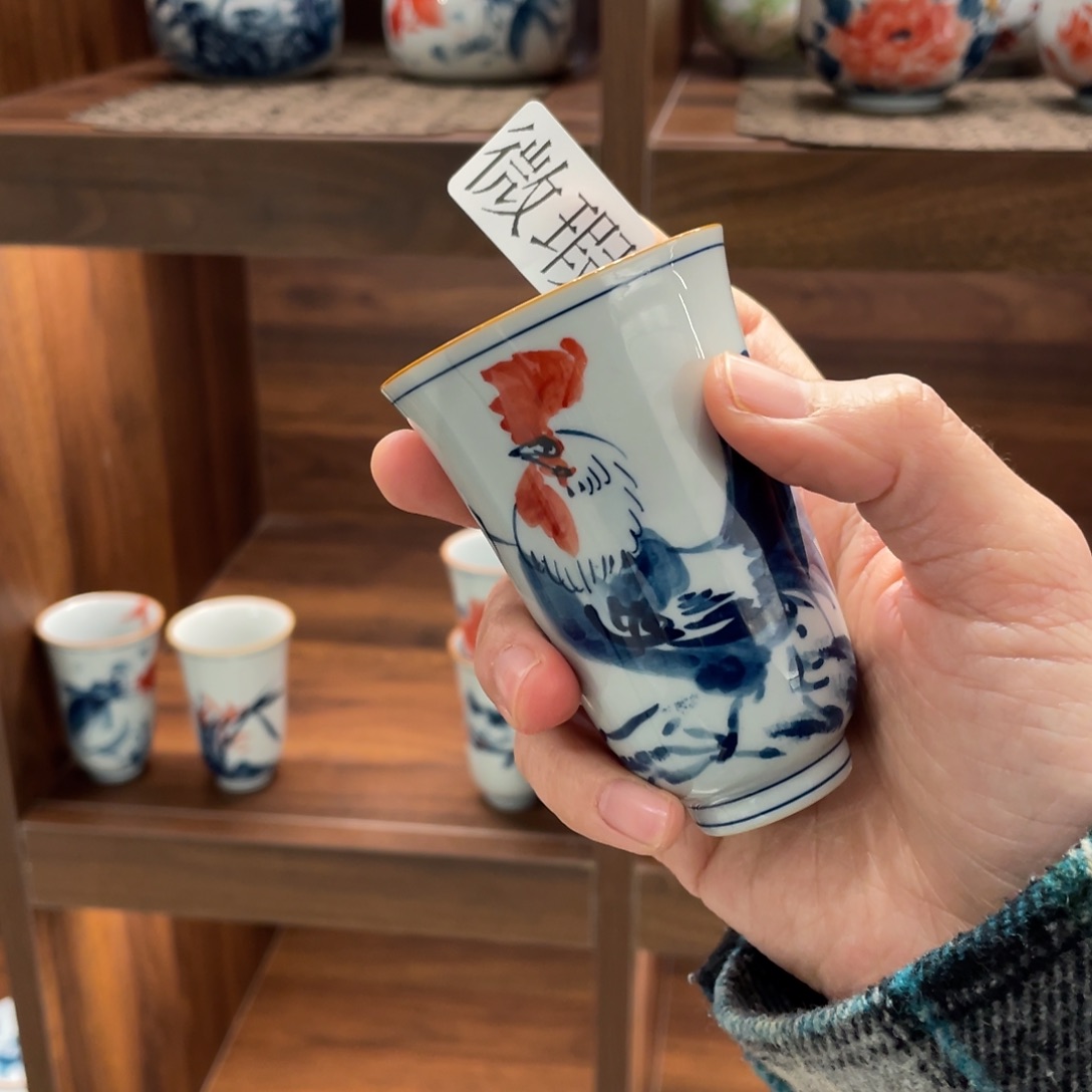 微瑕釉下彩纯手绘