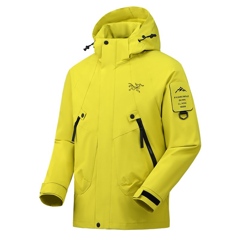 【奥特莱斯】鸟家软壳冲锋衣户外防水透气登山服连帽防风夹克外套正