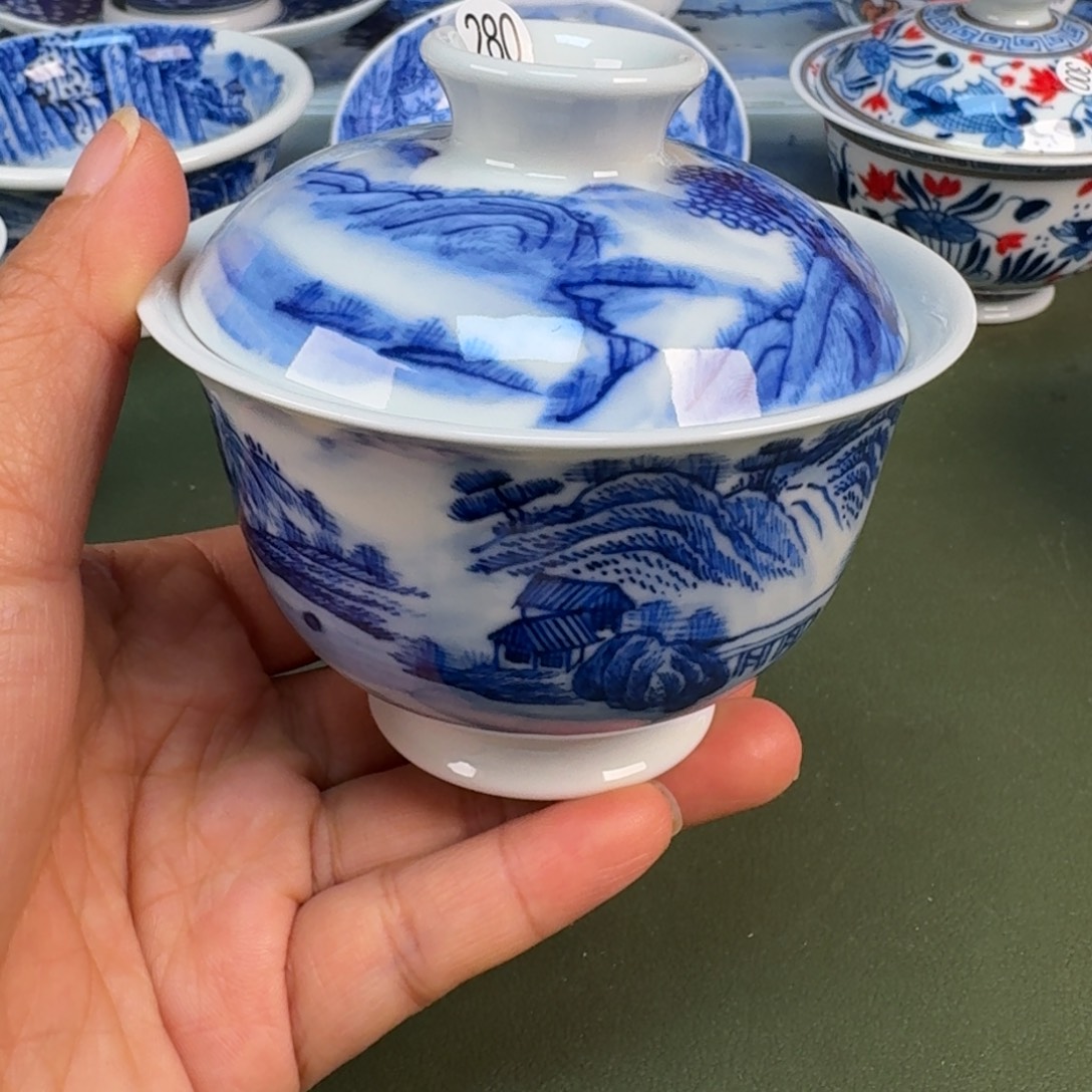 陶景德镇纯手绘茶具圆圆280