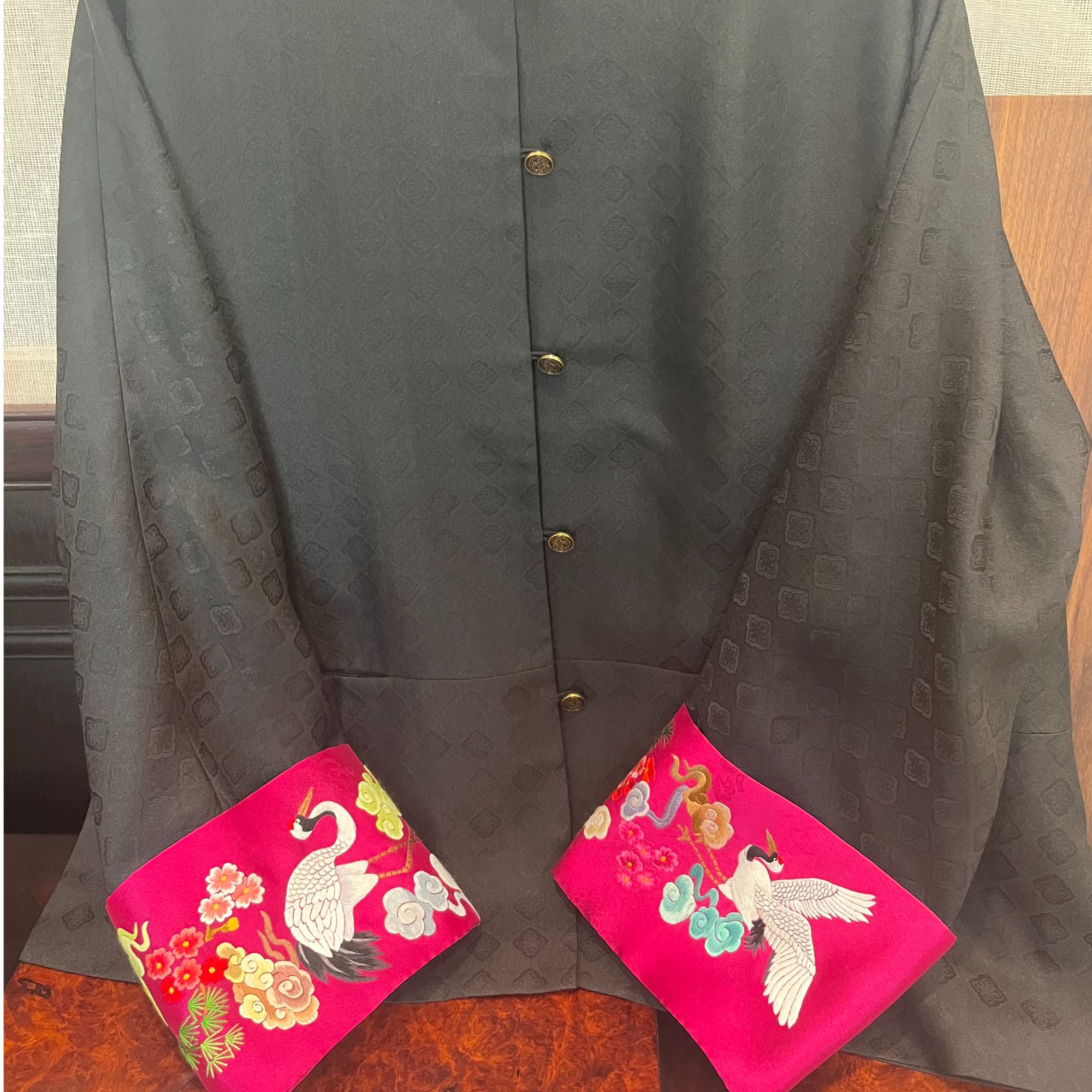 对襟立领上衣黑色丨晏熹堂新中式国风上衣