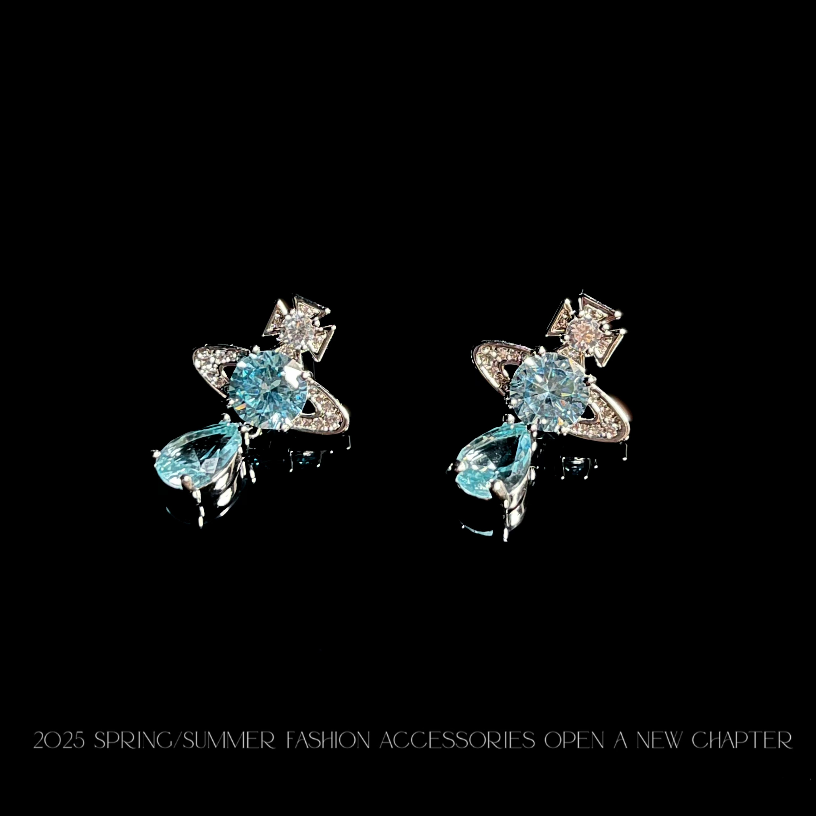 铜合金耳饰 镀k金 2025款C5930【焕蓝星球】BEIYING MUMU 耳钉