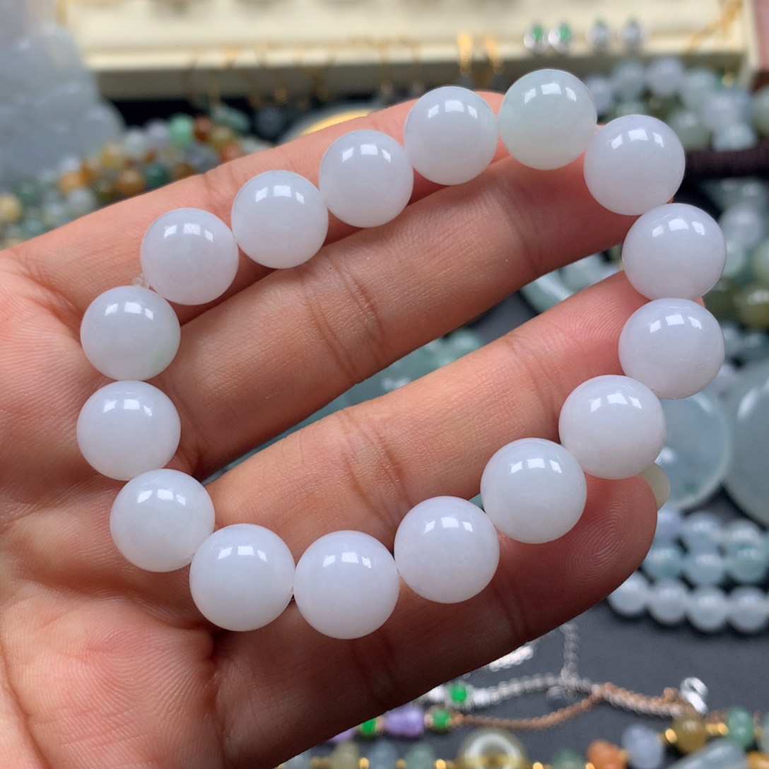 未镶嵌手链翡翠珠串