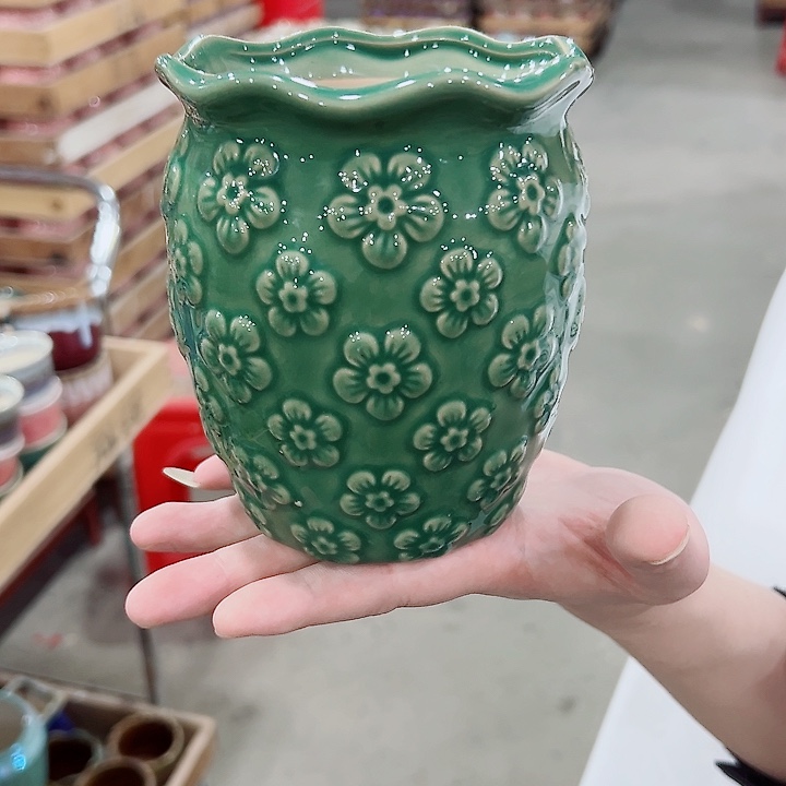 有孔.凑满10元发货多肉陶瓷花盆！