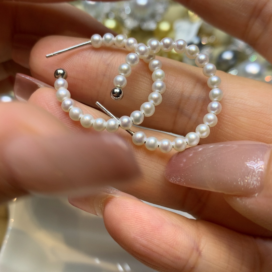 未镶嵌耳饰淡水珍珠