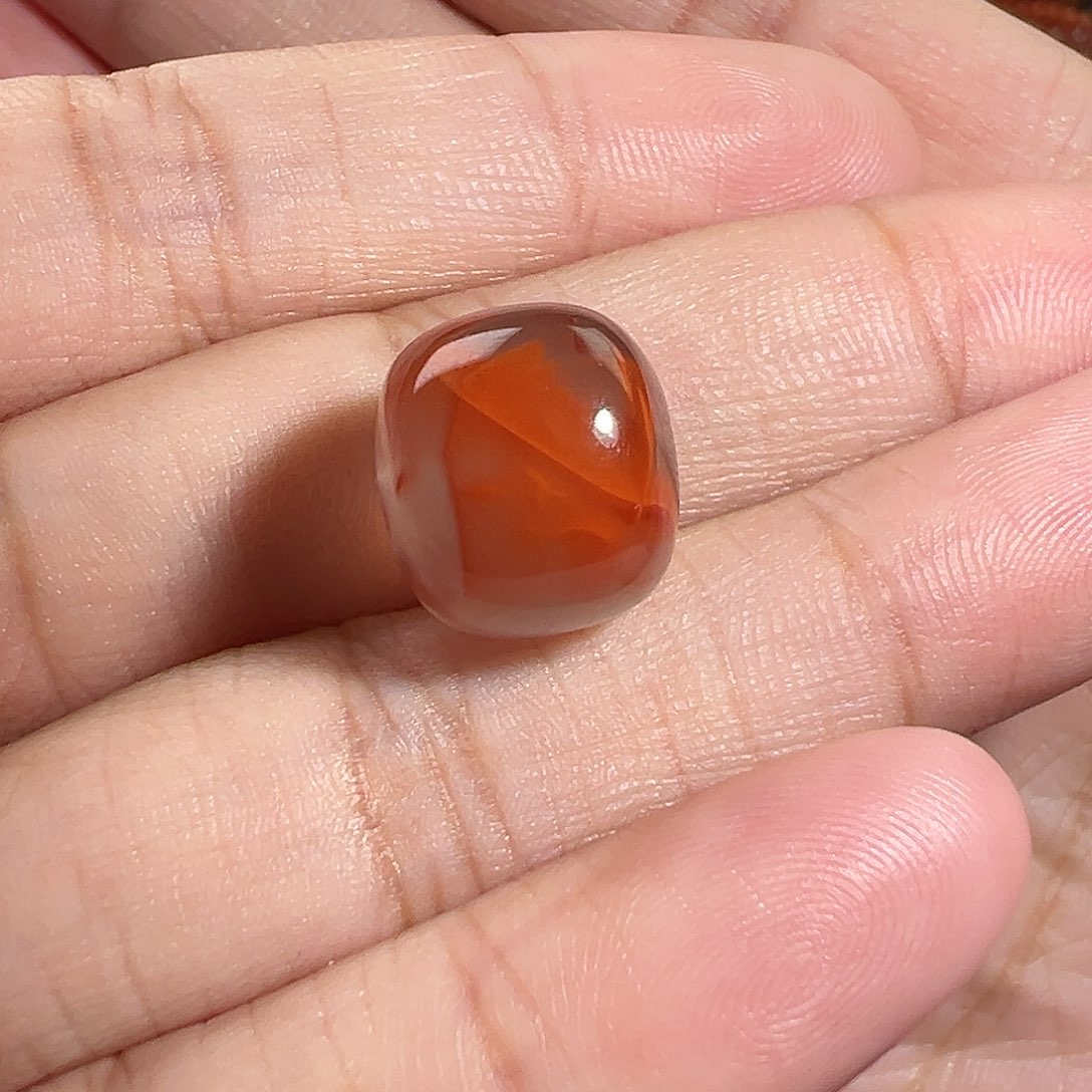 南红玛瑙珠宝奇石未镶嵌老型珠13.5m m